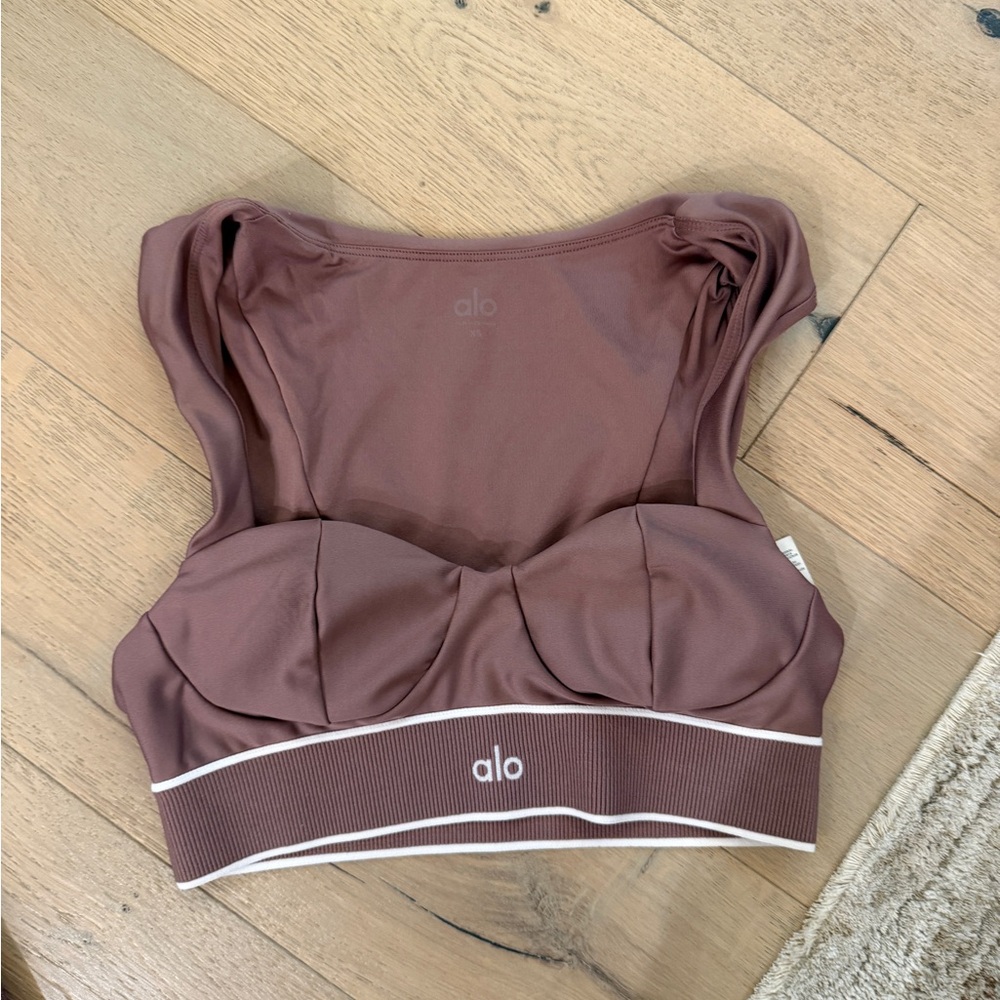 ALO mauve sports bra